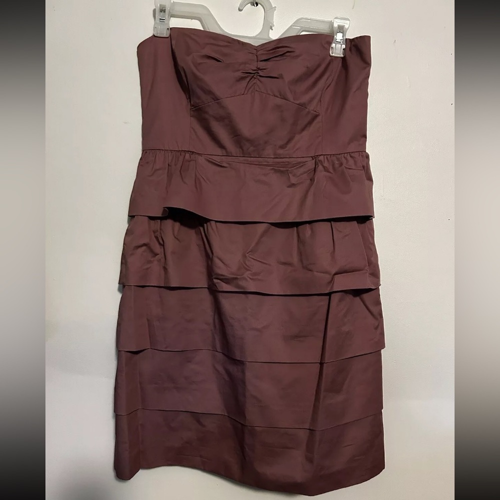 J. CREW Classic Mauve Ruffles Dress Women’s Size 6